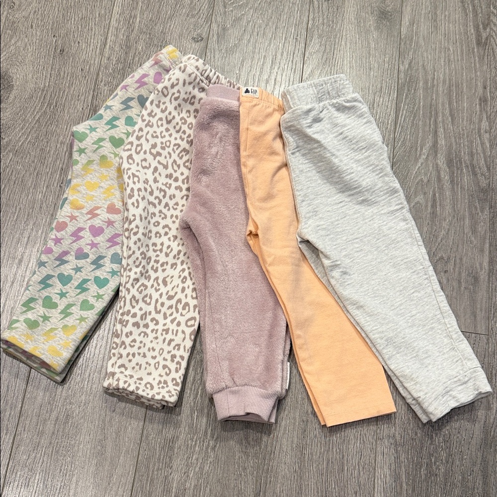 Calvin Klein, Gap Kids Leggings Set of 5 very warm sz 2 good condition